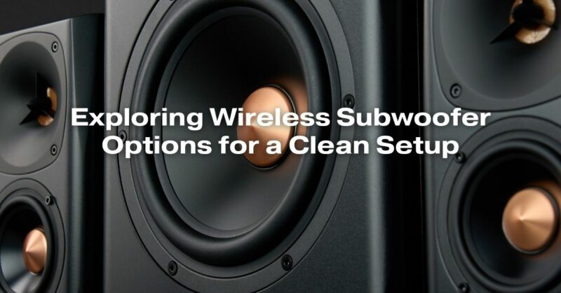 Exploring Wireless Subwoofer Options for a Clean Setup
