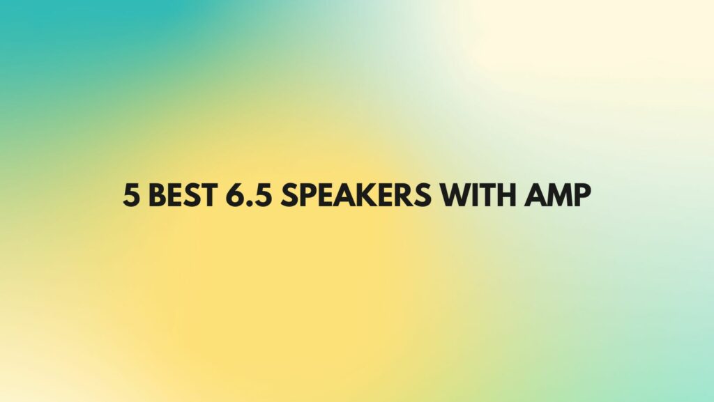 5 Best 6.5 speakers with amp