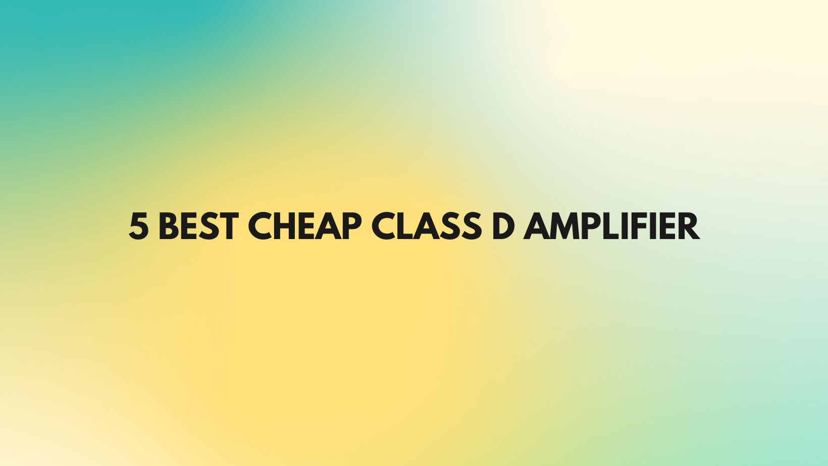 5 Best cheap class D amplifier All For Turntables