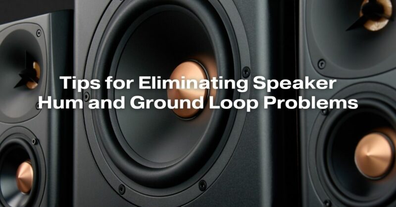 Tips for Eliminating Speaker Hum and Ground Loop Problems