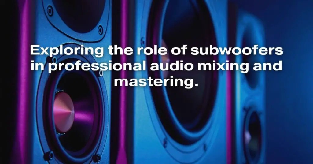 Exploring the Role of Subwoofers in Professional Audio Mixing and Mastering