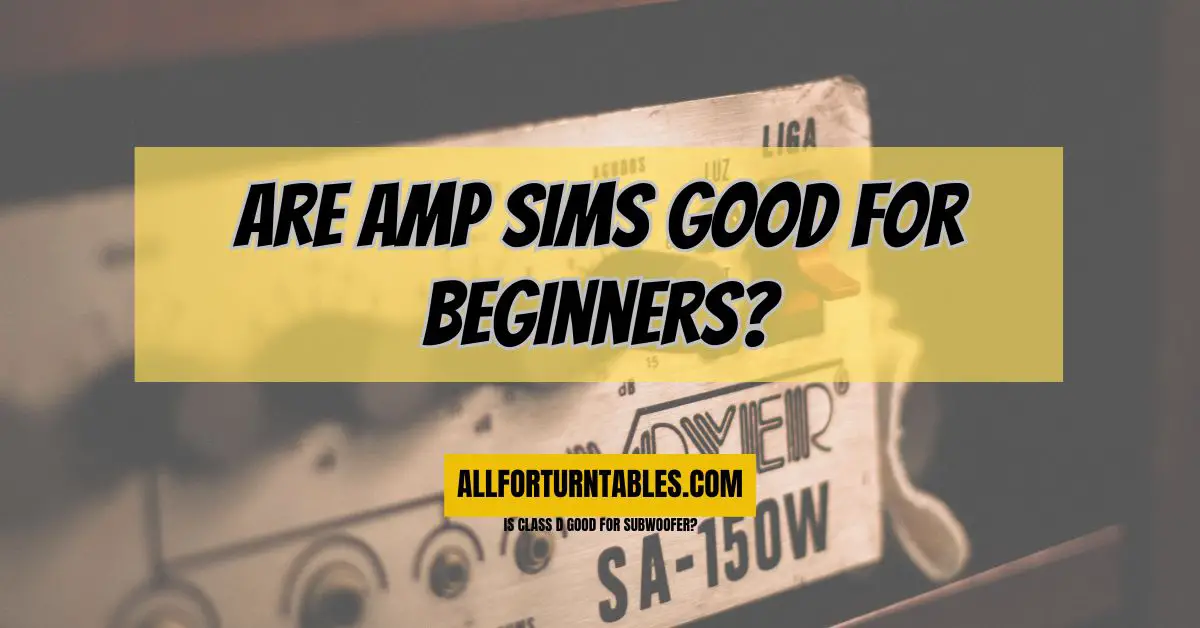 Are amp Sims good for beginners? All For Turntables