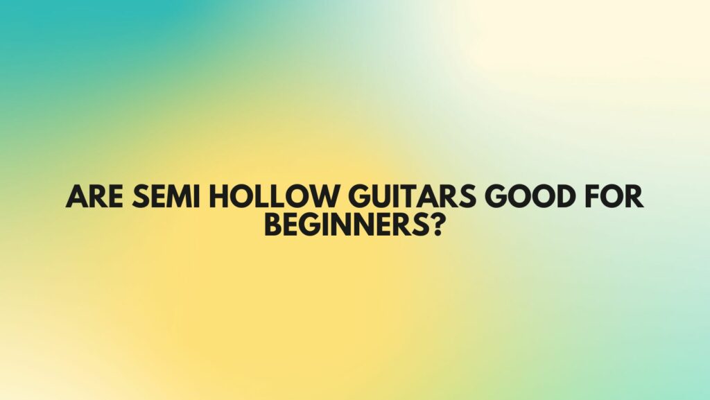 Are semi hollow guitars good for beginners? All For Turntables