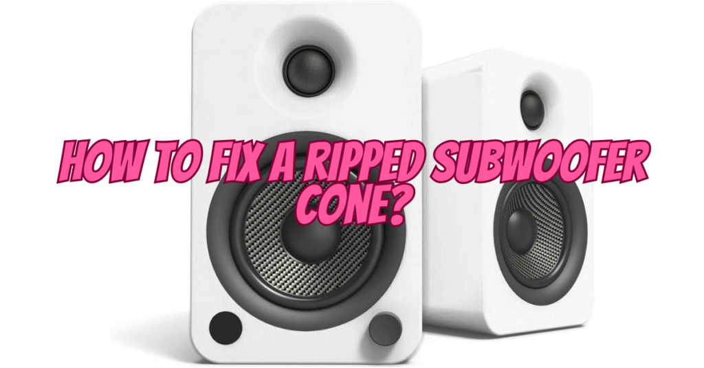 How to fix a ripped subwoofer cone