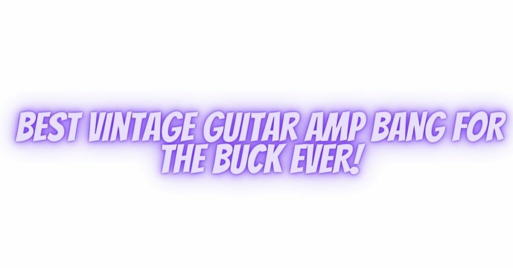 Best Vintage Guitar Amp BANG FOR THE BUCK EVER!