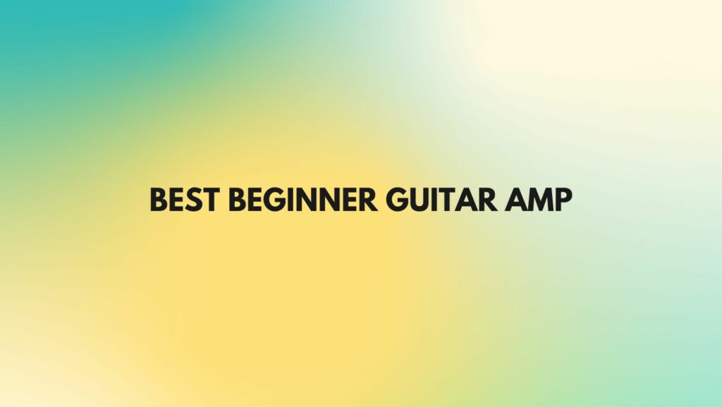 Best beginner guitar amp