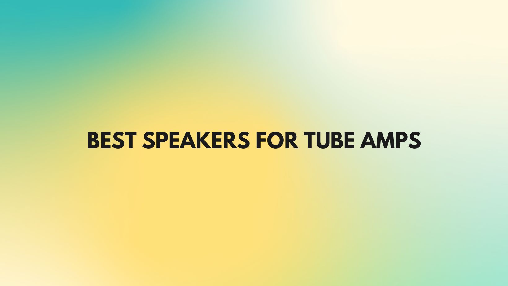 Best speakers for tube amps All For Turntables
