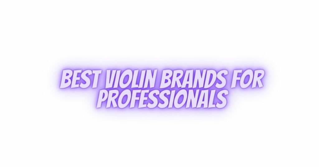 Best violin brands for professionals