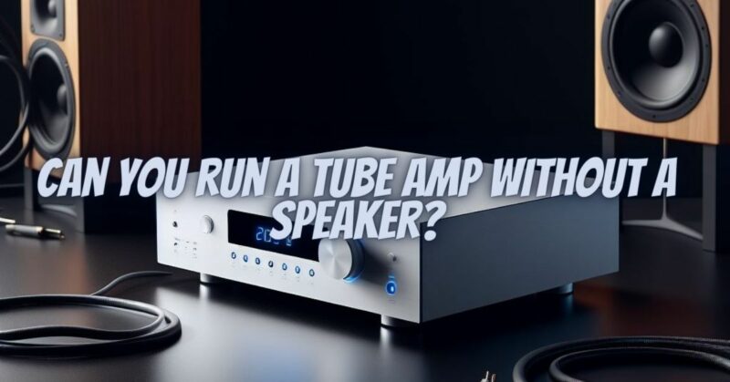 Can you run a tube amp without a speaker?