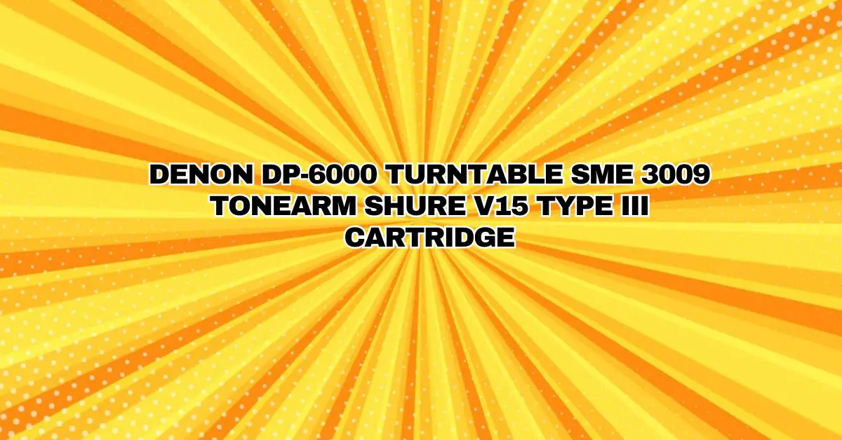 DENON DP-3000 SME 3009 SHURE V15 TYPEIII Vinyl Engine -DENON