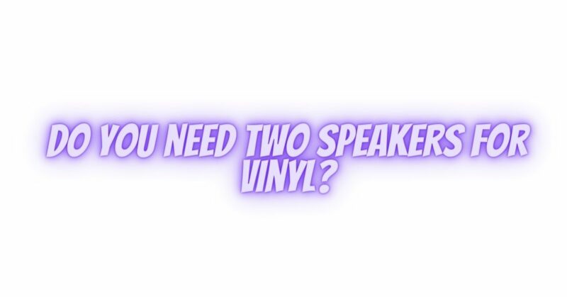 Do you need two speakers for vinyl?