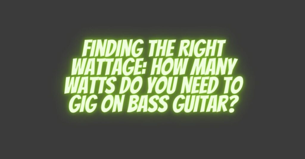 When it comes to gigging on bass guitar, one of the critical considerations is your amplifier's wattage. The wattage of your bass amp can significantly impact your ability to be heard, the tonal flexibility, and the overall performance experience. In this article, we'll explore how to determine the appropriate wattage for gigging on bass guitar and factors that influence your choice. Understanding Bass Amp Wattage Bass amplifiers are available in a wide range of wattages, from compact practice amps to powerful, high-wattage heads and cabinets. The wattage of a bass amp primarily refers to the amplifier's power output, which determines how loudly it can project sound. When it comes to bass guitar amplification, wattage is not solely about volume; it also affects the amp's headroom and clean headroom, which is the ability to produce distortion-free sound at high volumes. The right wattage ensures that your bass guitar's low frequencies remain clear and defined, even at high volume levels. Factors Influencing Wattage Requirements Venue Size: The size of the venues you plan to gig in plays a significant role in determining your amp's wattage needs. Smaller clubs or rehearsal spaces may require lower wattage, while larger venues demand more power to fill the space effectively. Band Dynamics: If you're part of a loud and heavy band with multiple instruments and amplifiers on stage, you'll likely need a higher wattage bass amp to cut through the mix and maintain clarity. Music Genre: The style of music you play can also influence your amp wattage requirements. Rock, metal, and genres that involve aggressive playing often benefit from higher wattage amps for added punch and projection. Clean vs. Dirty Tones: If your playing style demands clean, undistorted bass tones even at high volumes, a higher wattage amp with ample headroom is crucial. On the other hand, if you intentionally introduce distortion or overdrive into your sound, you may be able to get by with lower wattage. General Guidelines for Wattage While wattage requirements can vary, here are some general guidelines to consider when selecting a bass amp for gigging: 15-100 Watts: For small to medium-sized venues, including rehearsals and smaller clubs, amplifiers in the 15-100 watt range can suffice. These amps are often portable and provide enough power for most situations. 100-300 Watts: If you play in larger venues or genres that demand a substantial low-end presence, a bass amp in the 100-300 watt range is a good choice. These amps offer increased volume and headroom. 300 Watts and Above: For professional-level gigs, touring, or playing in very large venues, bass amps with 300 watts or more provide the necessary power to deliver a massive sound with clarity and definition. Conclusion Choosing the right wattage for your gigging bass amp involves a combination of factors, including venue size, band dynamics, music genre, and tonal preferences. It's essential to strike a balance between having enough power to be heard and maintaining clear, undistorted bass tones. Consider your specific gigging requirements, and don't hesitate to consult with fellow musicians or professionals to help you make an informed decision. Ultimately, finding the right wattage for your bass amp ensures that you can deliver your best performance and make an impact on stage.