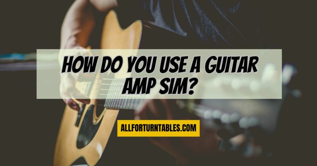 How do you use a guitar amp SIM?