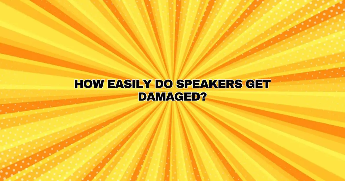 How easily do speakers get damaged? - All For Turntables
