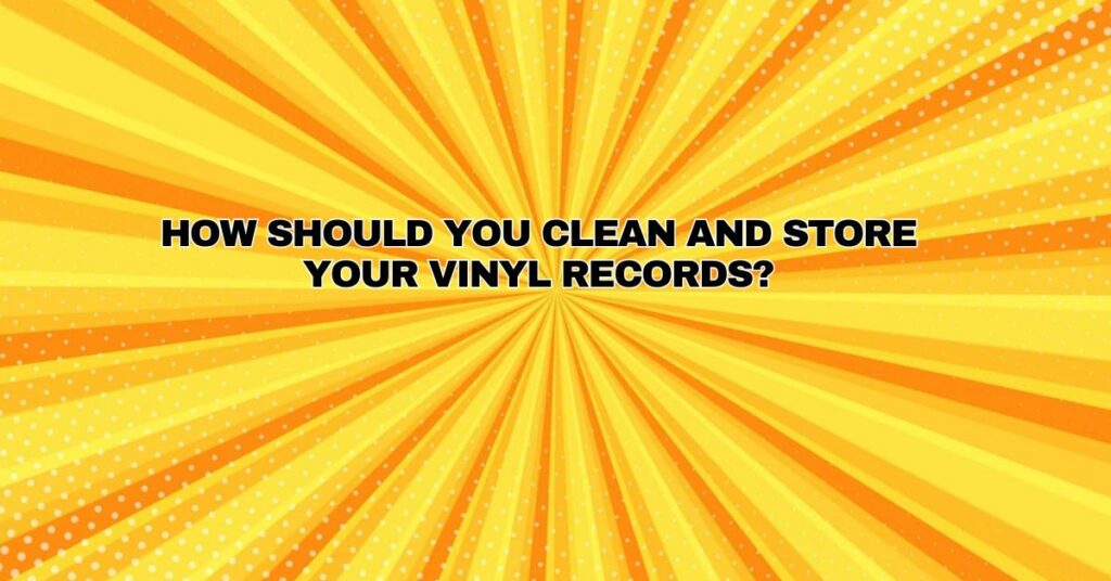 How should you clean and store your vinyl records?