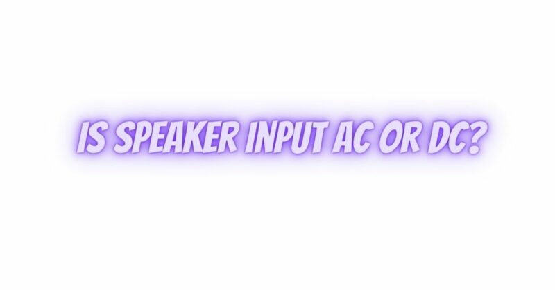 Is speaker input AC or DC?