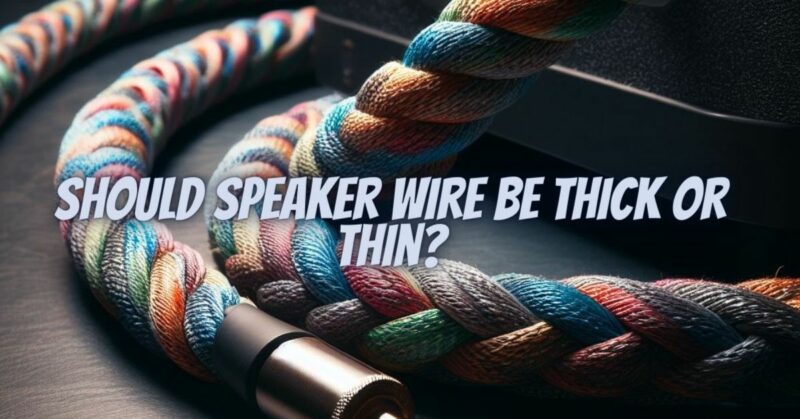 Should speaker wire be thick or thin_Should speaker wire be thick or thin