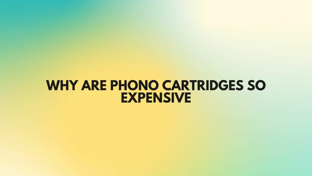 WHY ARE PHONO CARTRIDGES SO EXPENSIVE