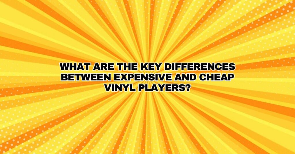 What are the key differences between expensive and cheap vinyl players?