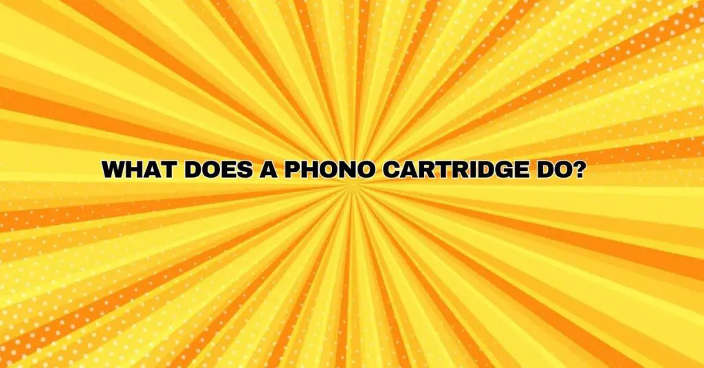 What does a phono cartridge do?