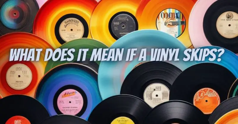 What does it mean if a vinyl skips?