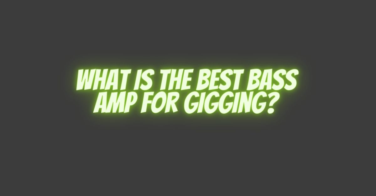 What is the best bass amp for gigging? All For Turntables