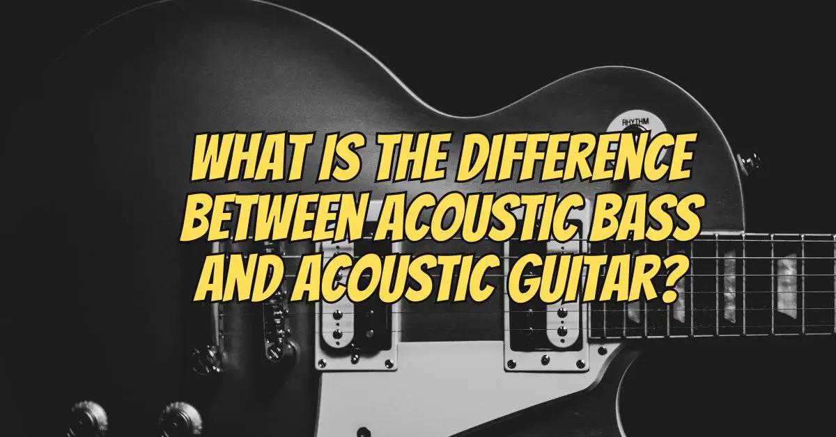 What is the difference between acoustic bass and acoustic guitar? All