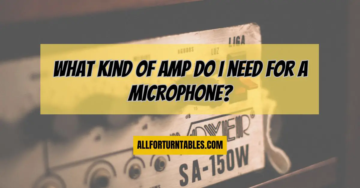 What kind of amp do I need for a microphone? All For Turntables