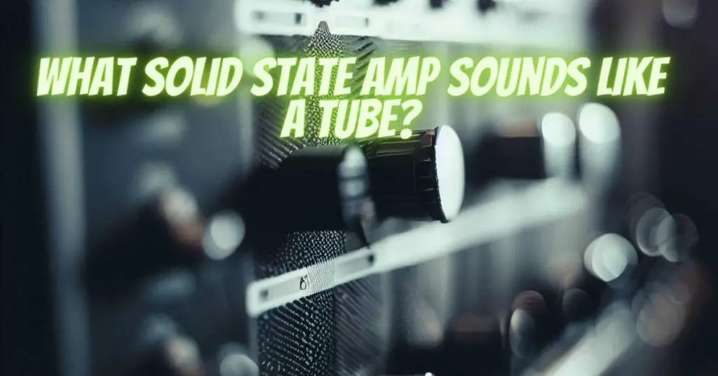 Can a solid state amp sound like tube? All For Turntables
