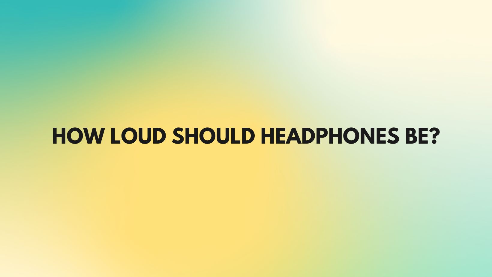 How loud should headphones be? All For Turntables