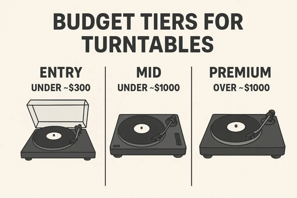 Budget tiers for turntable