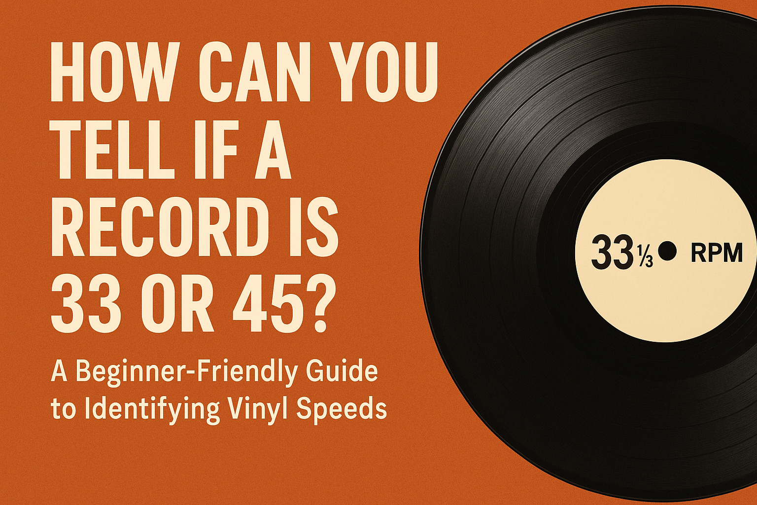 How Can You Tell if a Record Is 33 or 45?