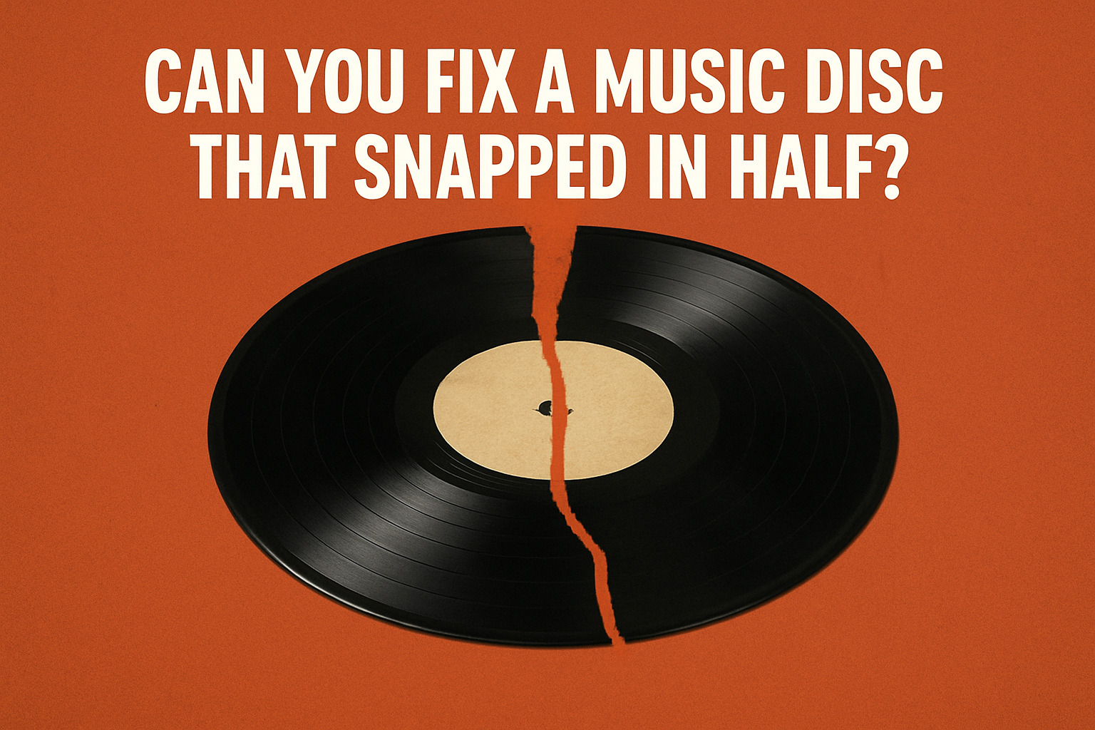 Can You Fix a Music Disc That Snapped in Half?
