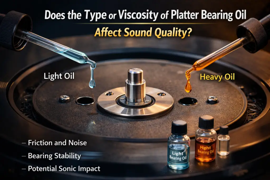 Does the Type or Viscosity of Platter Bearing Oil Affect Sound Quality?
