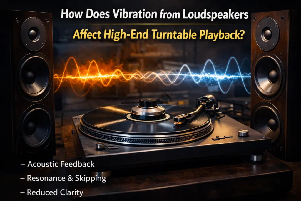 How Does Vibration from Loudspeakers Affect High-End Turntable Playback?